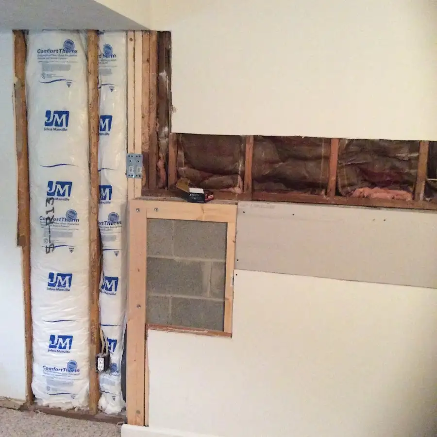 Wall insulation replacement during Contents Cleaning & Restoration in Robinson
